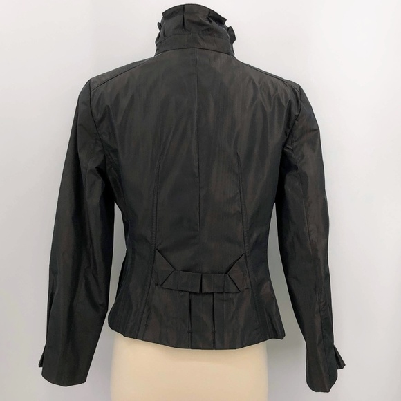 Elie Tahari Black w/ Brown Metallic Pattern Jacket - Picture 2 of 7